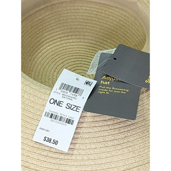 Style & Co Women's Packable Paper Floppy Hat Natural O/S (MSRP $39) - Picture 3 of 4